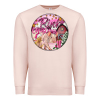 Pale Pink pink christmas pig Premium Sweatshirt - FaDigitalArtStudio