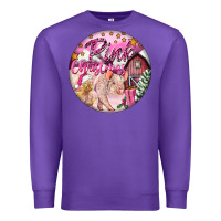 Purple pink christmas pig Premium Sweatshirt - FaDigitalArtStudio