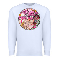 White pink christmas pig Premium Sweatshirt - FaDigitalArtStudio