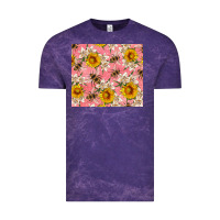 Cloud Purple bees and flowers Vintage Tee - Artiststas