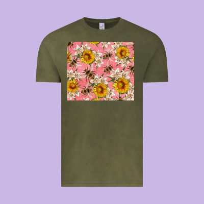 Bees And Flowers Vintage Tee Designed By Artiststas