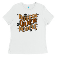 White doggos over people Ladies Tee - MaliasSmallBusiness