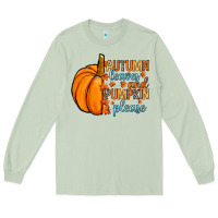 Matcha Autumn leaves and pumpkin please Long Sleeve Tee - RanaPortraitStore
