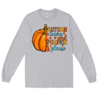 Moon Dust Autumn leaves and pumpkin please Long Sleeve Tee - RanaPortraitStore