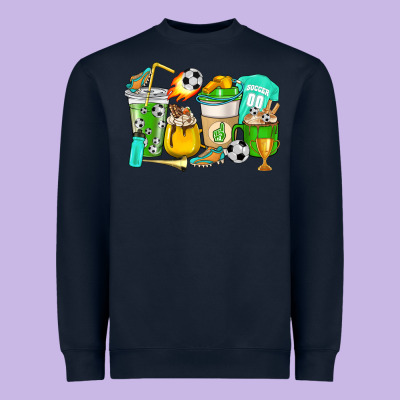 Football Coffee Cups Heavyweight Sweatshirt Designed By Howdyjamesfarm