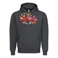 Smoke Western Valentines Day Truck Photography Love Side Zipper Hoodie - FaDigitalArtStudio