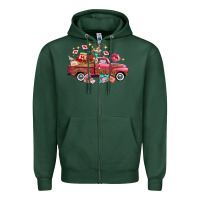 Sports Green Western Valentines Day Truck Photography Love Side Zipper Hoodie - FaDigitalArtStudio