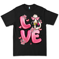 Black love cow valentine's day Premium Tee - MaliasSmallBusiness