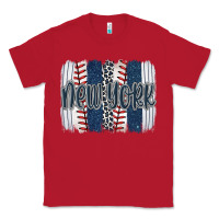 Red new york baseball team spirit brushstrokes Classic Tee - Artiststas