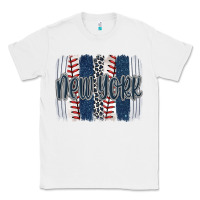 White new york baseball team spirit brushstrokes Classic Tee - Artiststas