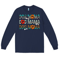 Navy Dog Mama Long Sleeve Tee - texasbilliewilder