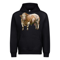 Black simmental bull Urban Hoodie - LillyAllenDesigns