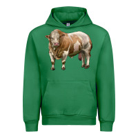 Emerald simmental bull Urban Hoodie - LillyAllenDesigns