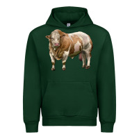 Forest Green simmental bull Urban Hoodie - LillyAllenDesigns