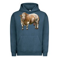 Pigment Midnight Navy simmental bull Urban Hoodie - LillyAllenDesigns