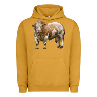 Pigment Peanut Butter simmental bull Urban Hoodie - LillyAllenDesigns
