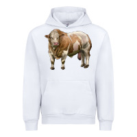 White simmental bull Urban Hoodie - LillyAllenDesigns