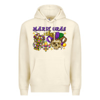 Sandshell Mardi Gras vibes skull Premium Hoodie - FaDigitalArtStudio