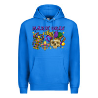 True Royal Mardi Gras vibes skull Premium Hoodie - FaDigitalArtStudio