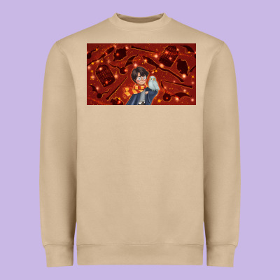 Wizard Boy And Owl Heavyweight Sweatshirt Designed By Tumblerdesignbyshophia