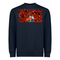 Navy wizard boy and owl Heavyweight Sweatshirt - TumblerDesignByShophia