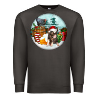 Smoke Christmas Pig With Chicken Premium Sweatshirt - FaDigitalArtStudio