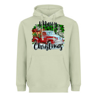 Matcha Merry Christmas Truck With Gifts Heavyweight Hoodie - FaDigitalArtStudio