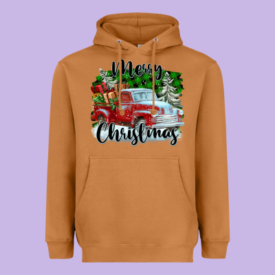 Merry Christmas Truck With Gifts Heavyweight Hoodie Designed By Fadigitalartstudio