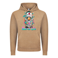 Vintage Coffee nurse life  gnome Vintage Hoodie - BarkalooDesign