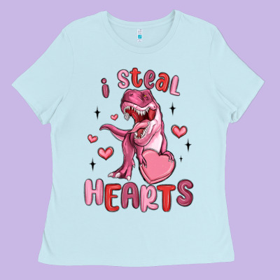 I Steal Hearts Ladies Tee Designed By Maliassmallbusiness
