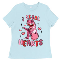 Baby Blue i steal hearts Ladies Tee - MaliasSmallBusiness