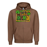 Chestnut One lucky mama St. Patrick's Zipper Hoodie - OliviaCreatesArt