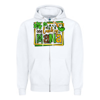 White One lucky mama St. Patrick's Zipper Hoodie - OliviaCreatesArt