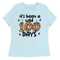 Baby Blue its been a wild 100 days Ladies Tee - MaliasSmallBusiness