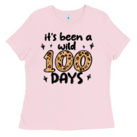 Bubblegum Pink its been a wild 100 days Ladies Tee - MaliasSmallBusiness