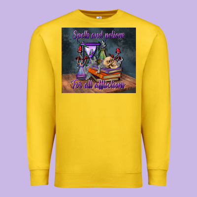 Spells And Potions For All Afflictions Tumbler Premium Sweatshirt Designed By Bundleandbundleshop