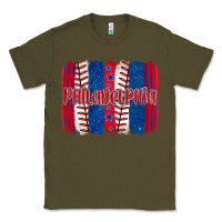 Army Green philadelphia baseball team spirit brushstrokes Classic Tee - Artiststas