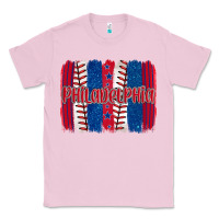 Bubblegum Pink philadelphia baseball team spirit brushstrokes Classic Tee - Artiststas