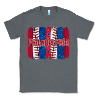 Charcoal Heather philadelphia baseball team spirit brushstrokes Classic Tee - Artiststas