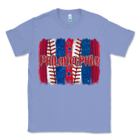 Colony Blue philadelphia baseball team spirit brushstrokes Classic Tee - Artiststas