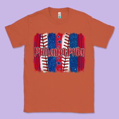 Philadelphia Baseball Team Spirit Brushstrokes Classic Tee Designed By Artiststas