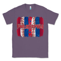 Lavender philadelphia baseball team spirit brushstrokes Classic Tee - Artiststas