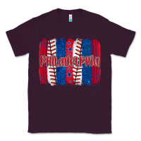 Plum philadelphia baseball team spirit brushstrokes Classic Tee - Artiststas