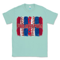 Seafoam philadelphia baseball team spirit brushstrokes Classic Tee - Artiststas