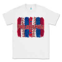 White philadelphia baseball team spirit brushstrokes Classic Tee - Artiststas
