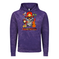 Cloud Purple firefighter gnome Vintage Hoodie - BarkalooDesign