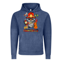 Vintage Denim firefighter gnome Vintage Hoodie - BarkalooDesign