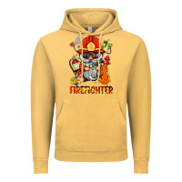 Vintage Mustard firefighter gnome Vintage Hoodie - BarkalooDesign