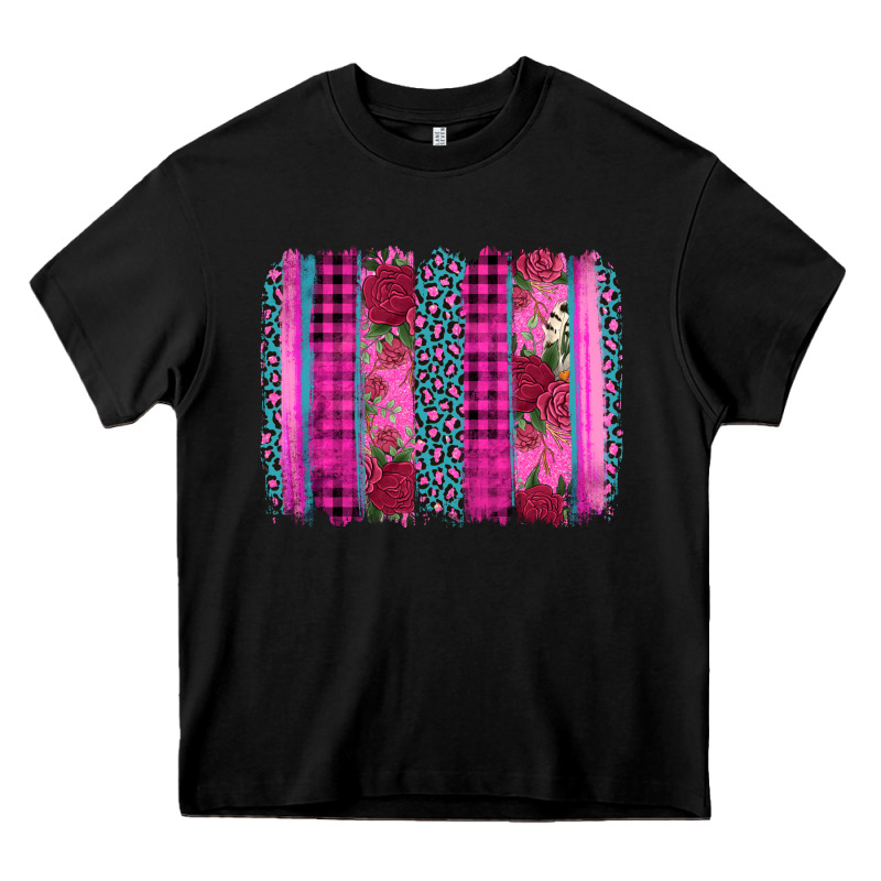 Valentine's Day Floral Leopard Brushstroke Heavy Core Tee by AdoDesignShop | Teevron