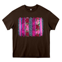 Chocolate Brown valentine's day floral leopard brushstroke Heavy Core Tee - AdoDesignShop
